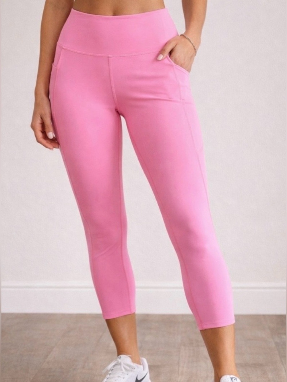 FABLETICS Pink Oasis PureLuxe High Waisted Capri Active Workout Bottoms Size XXL